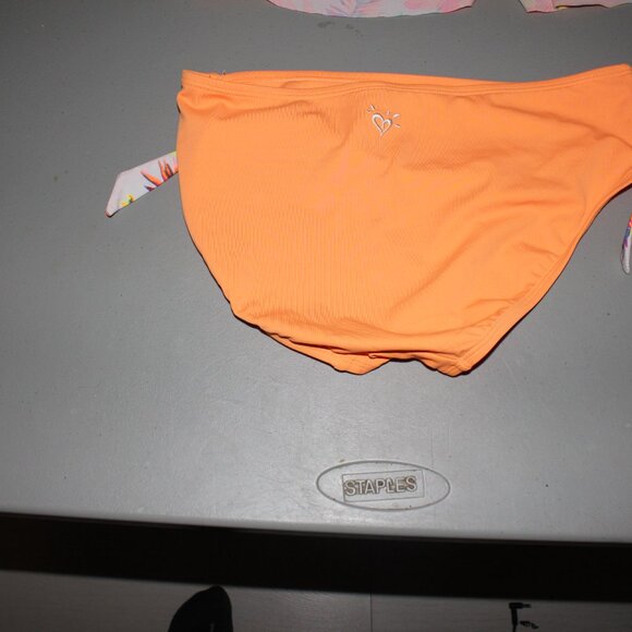 Tropical Orange 2 Pcs Justice Tankini Swimsuit Size 16 - Picture 6 of 10
